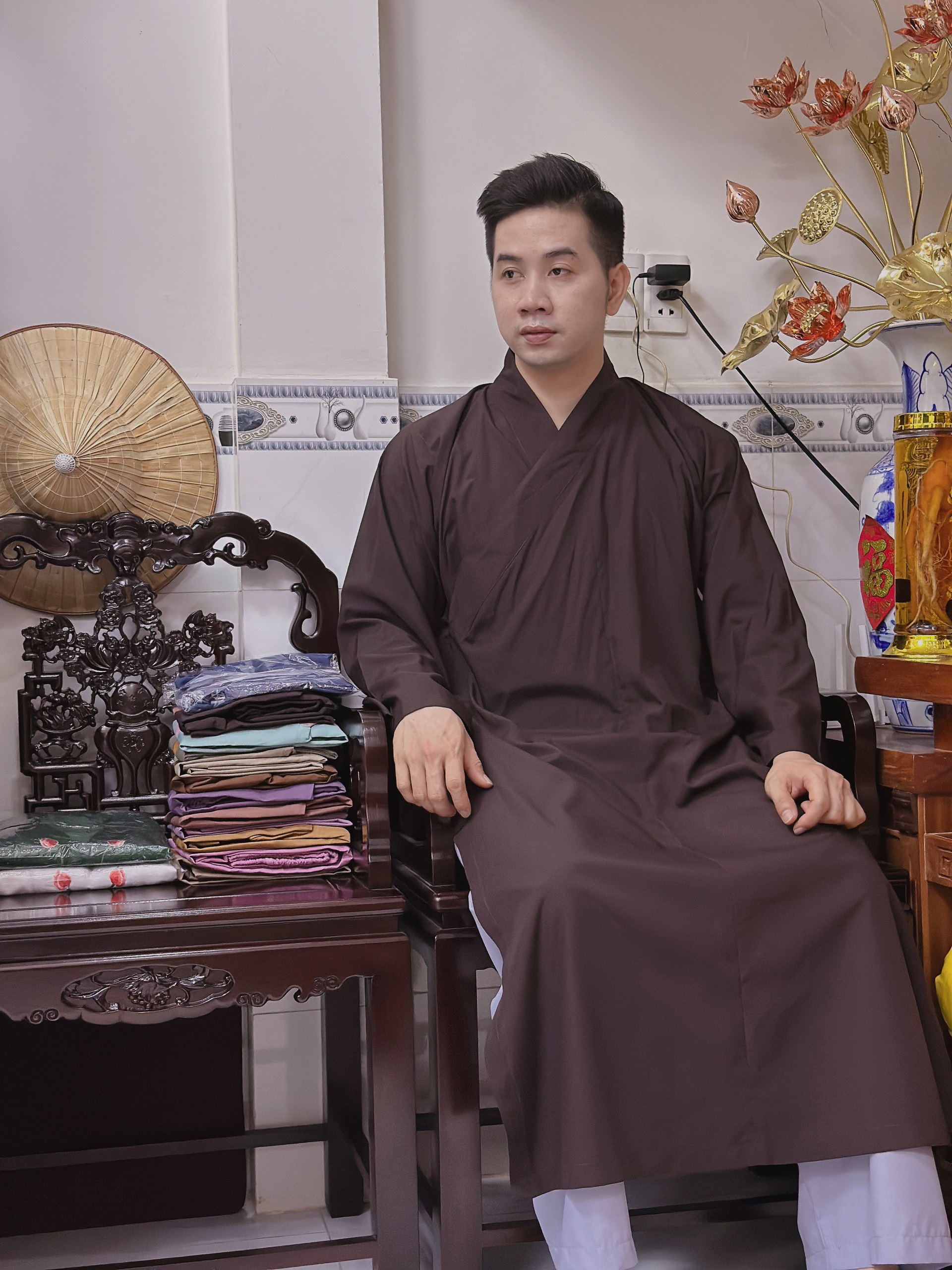 Đồ Lam Đi Chùa Áo Tràng Nam Và Nữ