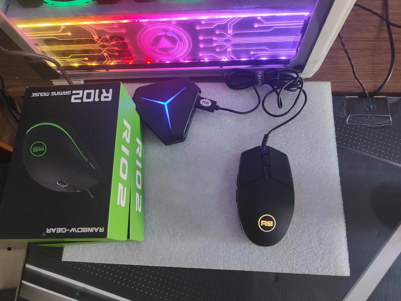 Gaming Gear - Mouse Gaming RAINBOW R102 (  RGB AUTO) Quang Học 3200DPI
