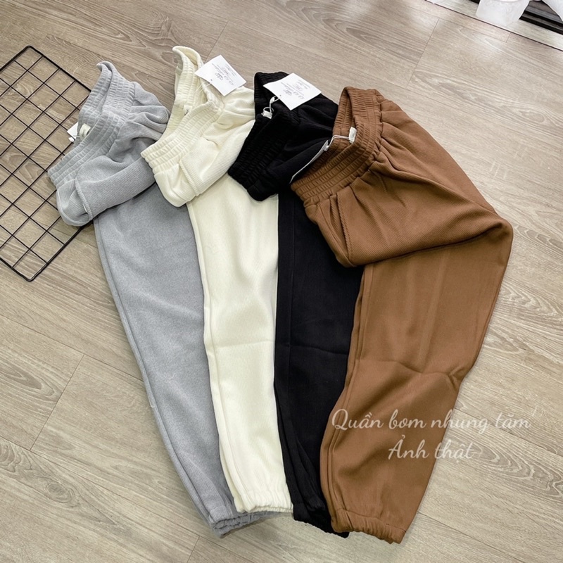 Quần Jogger nỉ NHUNG dày dặn dễ mặc
