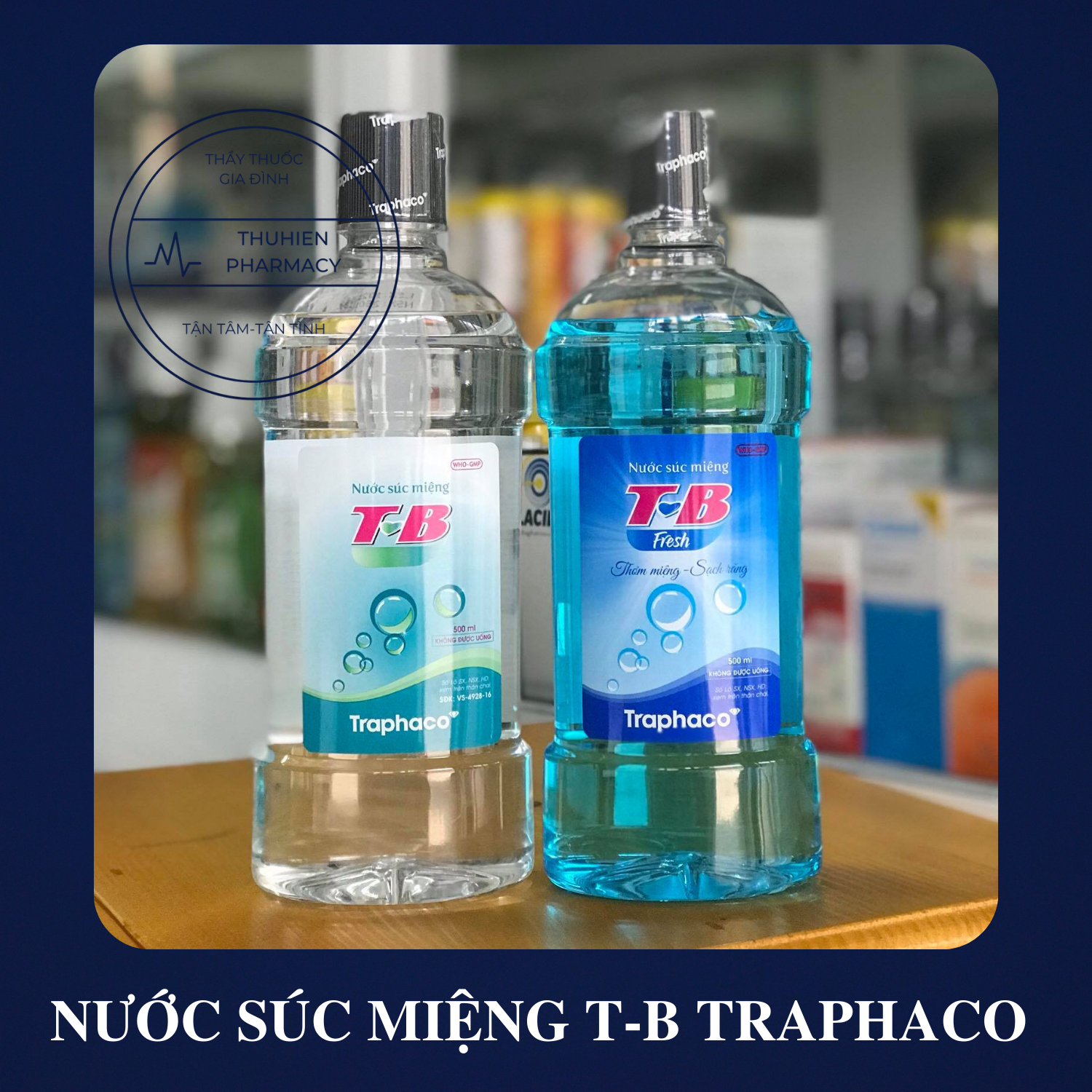 Nước súc miệng T-B traphaco trắng chai 500ml