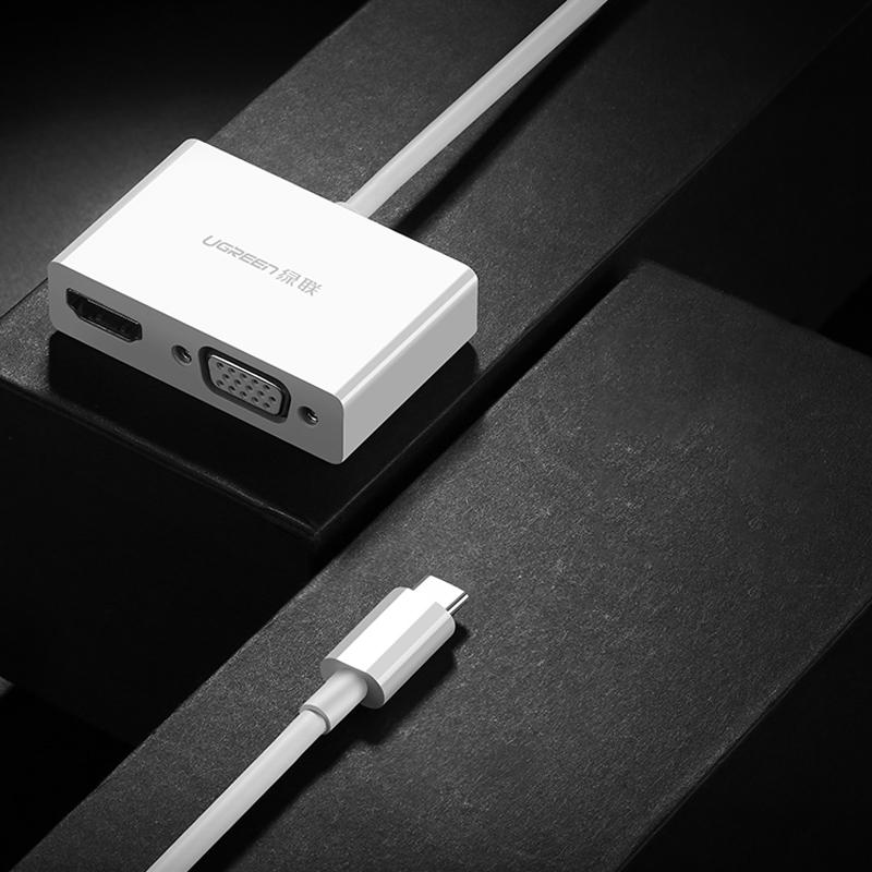 Cáp chuyển USB Type C To HDMI và VGA  Ugreen 30843