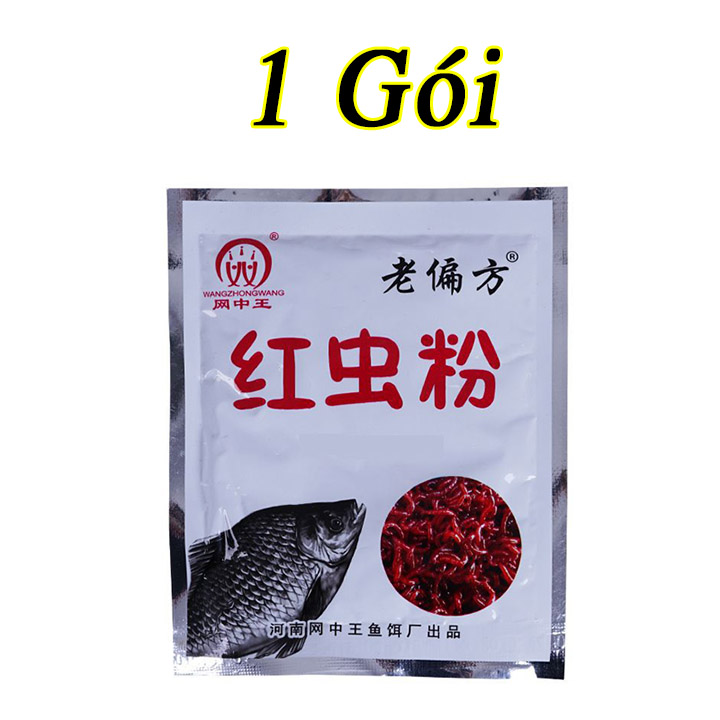 Bột trùng chỉ đỏ trộn mồi câu cá - chuyên chép và rô phi