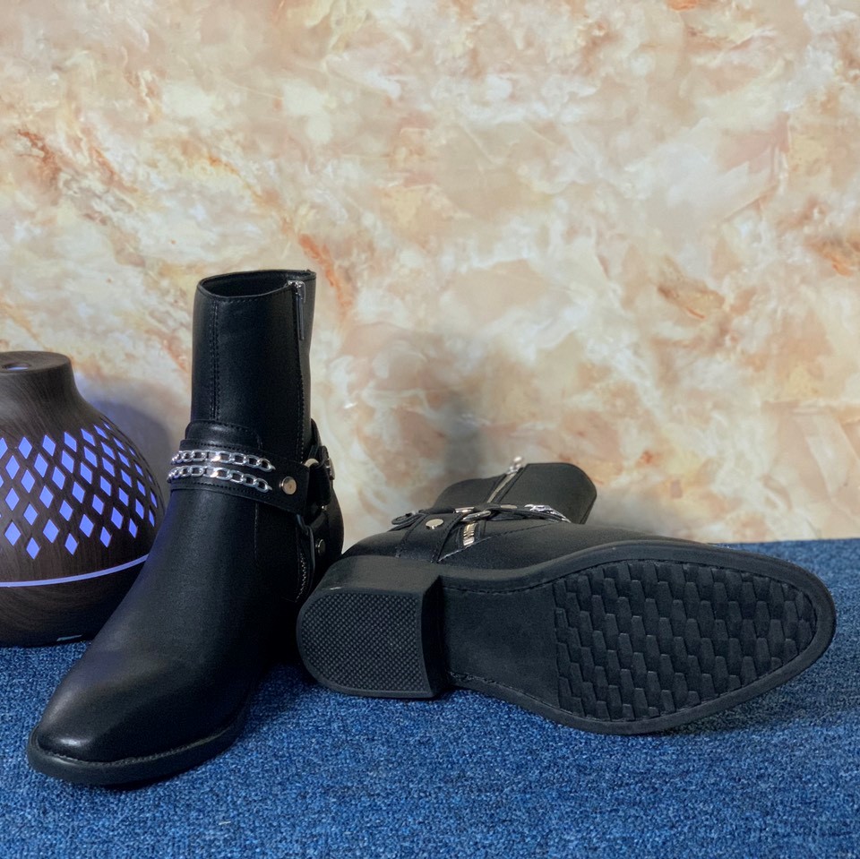 Giày Harness Boots Giày Da Bò Cao Cấp ,Bảo Hành 12 Tháng.