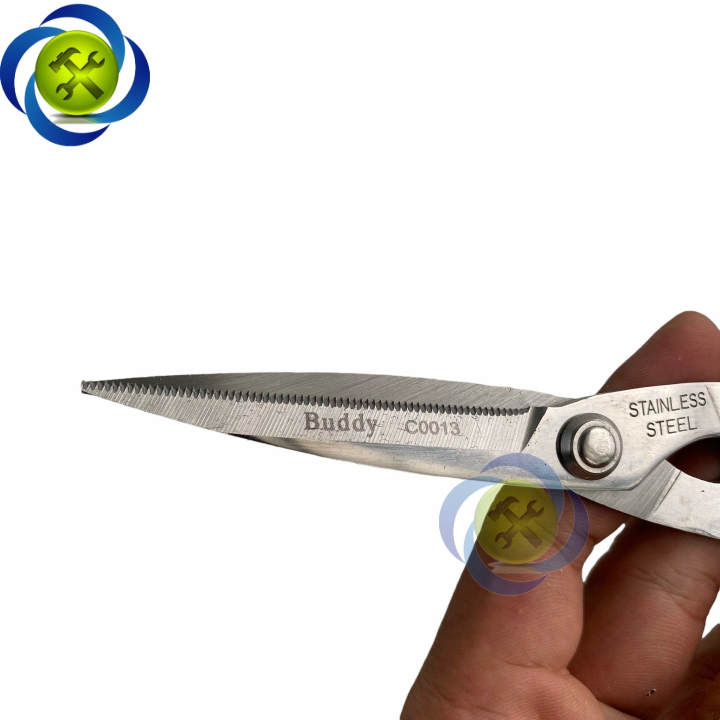 Kéo đa năng Buddy BC0013 cán trắng xanh