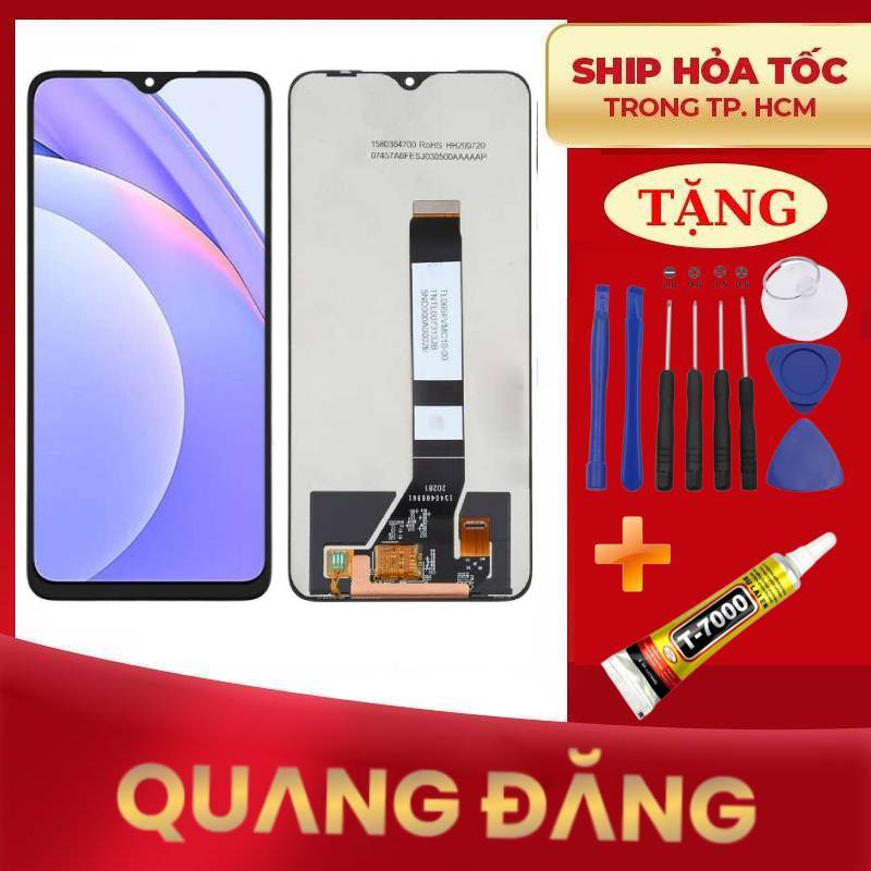 Bộ màn hình xiaomi redmi 9t /poco m3 /poco m2 /redmi note 9 -4g tặng keo dán và bộ sửa 9 món