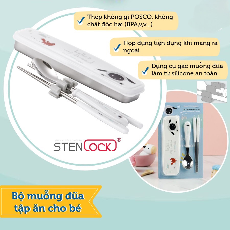Bộ ăn dặm CAO CẤP Stenlock Hàn Quốc cho bé