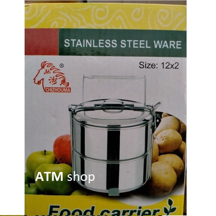 CÀ MÊN ĐỰNG CƠM 2 TẦNG INXO