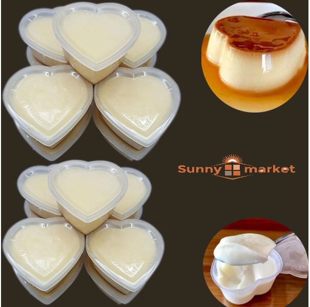 Bộ 50 khuôn làm bánh Flan, rau câu, sữa chua hình trái tim