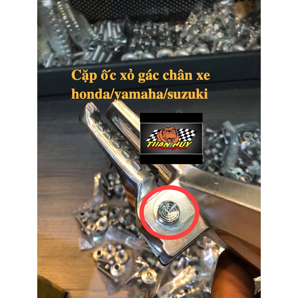 Cặp ốc xỏ gác chân Mẫu V2 Thái Salaya Salaza Inox 304 gắn Wave Exciter Winner Sirius