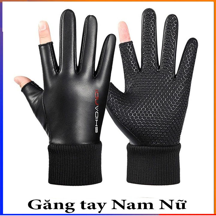Găng tay da cừu lót lông thời trang nam nữ, găng tay giữ ấm chống lạnh