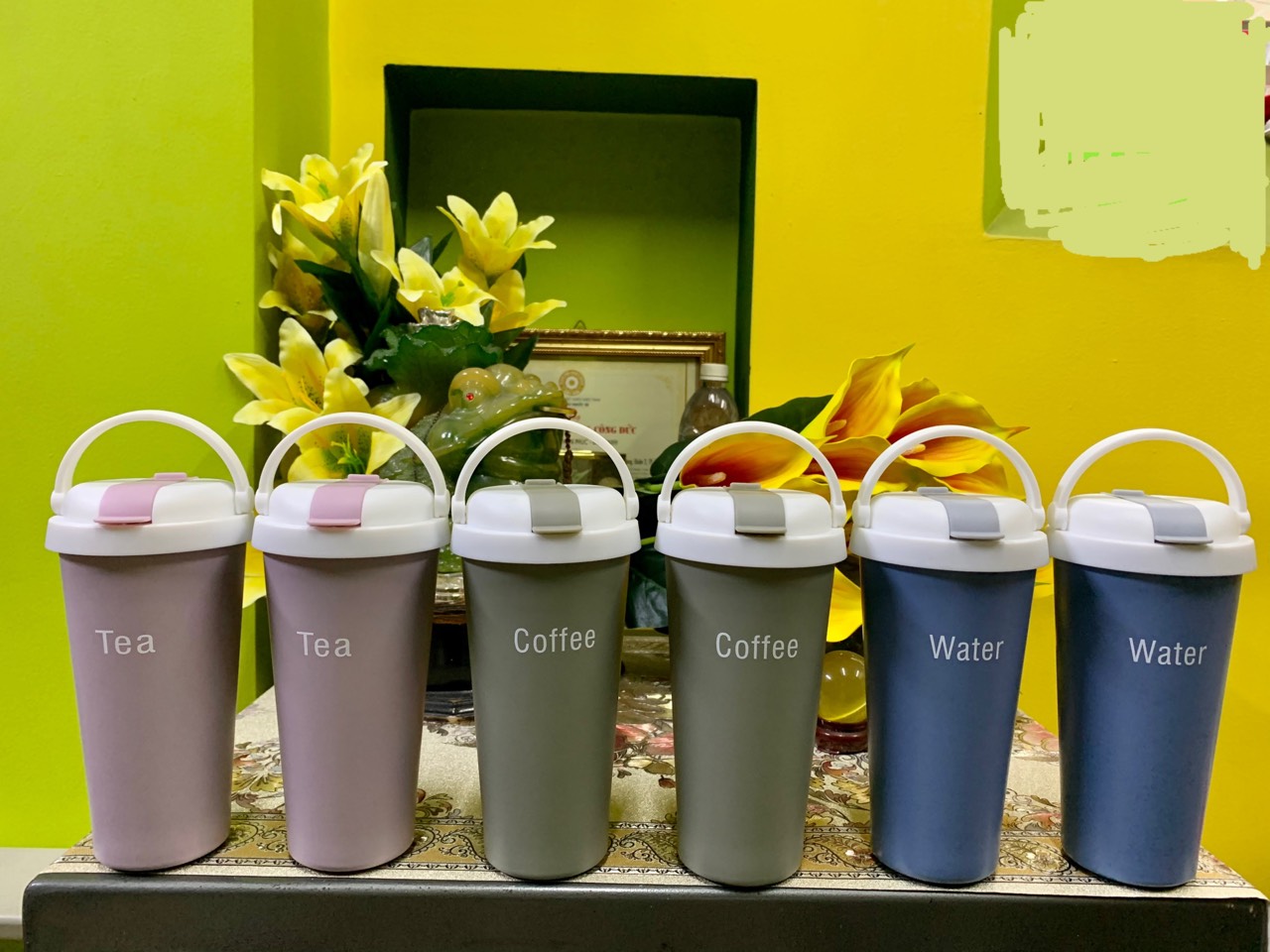 Ly cà phê giữ nhiệt 500ml có ống hút