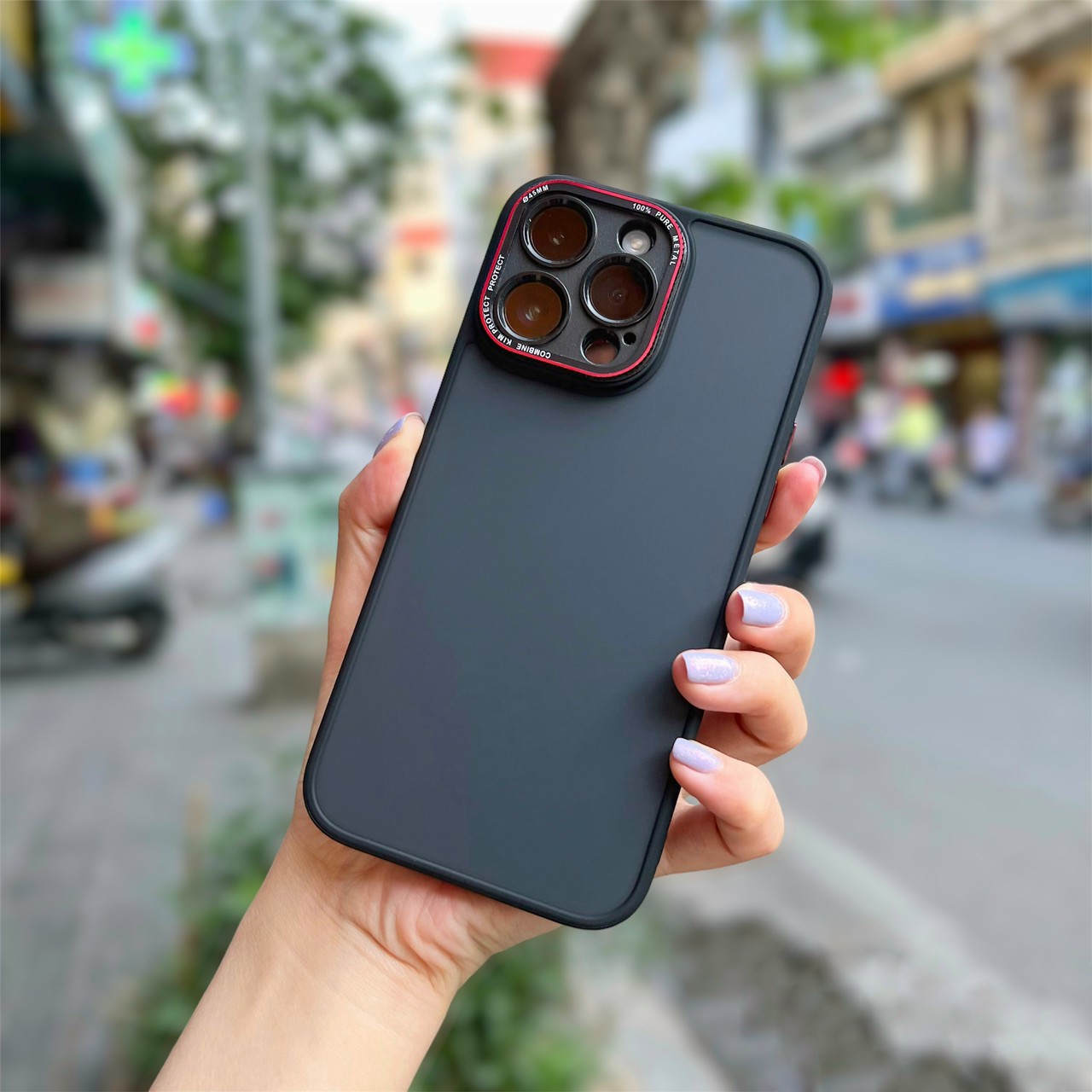 Ốp lưng x&m nhám bảo vệ cụm camera cho iphone 14 pro,14 pro max,13 pro max,12 pro max chống vân tay