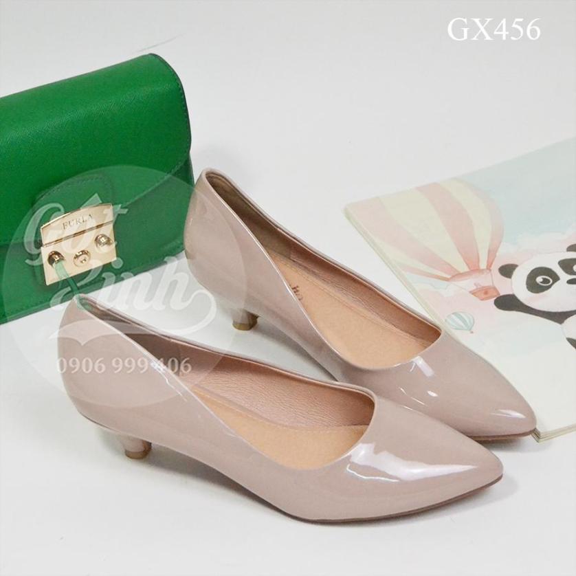 Giày cao gót mũi nhọn trơn 3 phân công sở đen giá rẻ