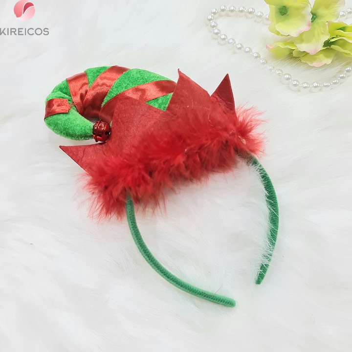 [HCM]Cài Noel Hình Nón Sọc Xanh Có Chuông