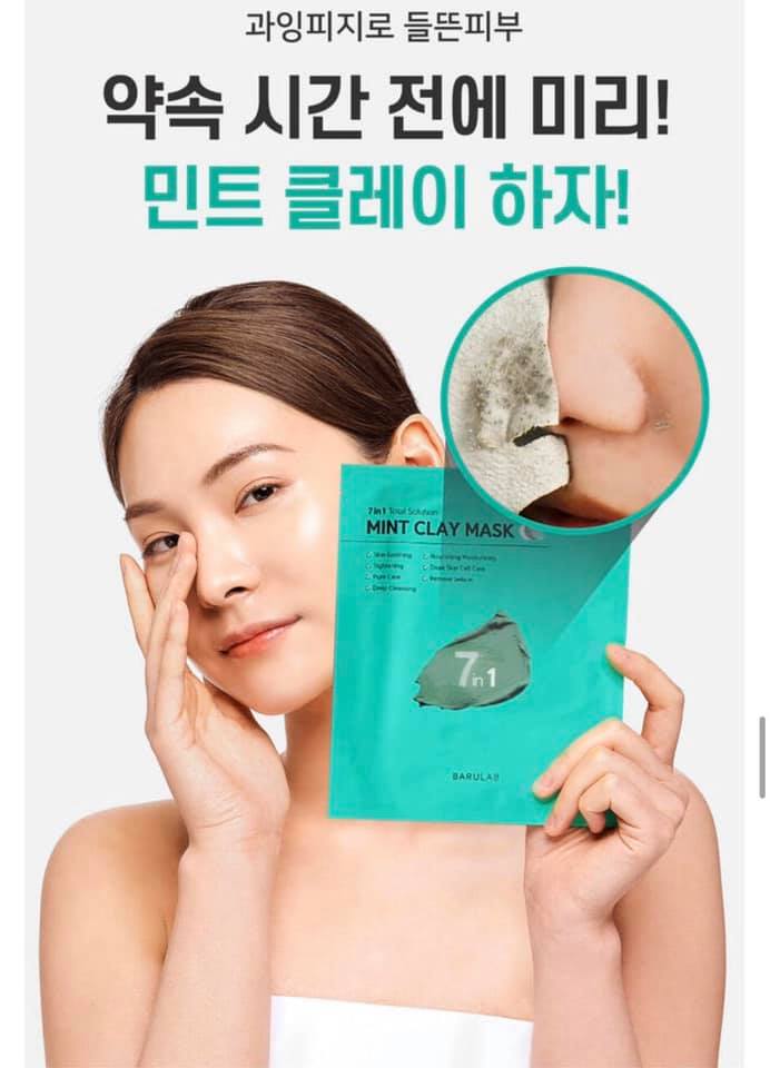 [HCM]Mặt Nạ Barulab 7 In 1 Total Solution Mint Clay Mask Xanh
