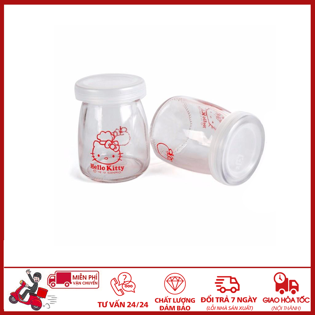 ⛔giadunghoalong⛔ hộp 12 hũ sữa chua thủy tinh