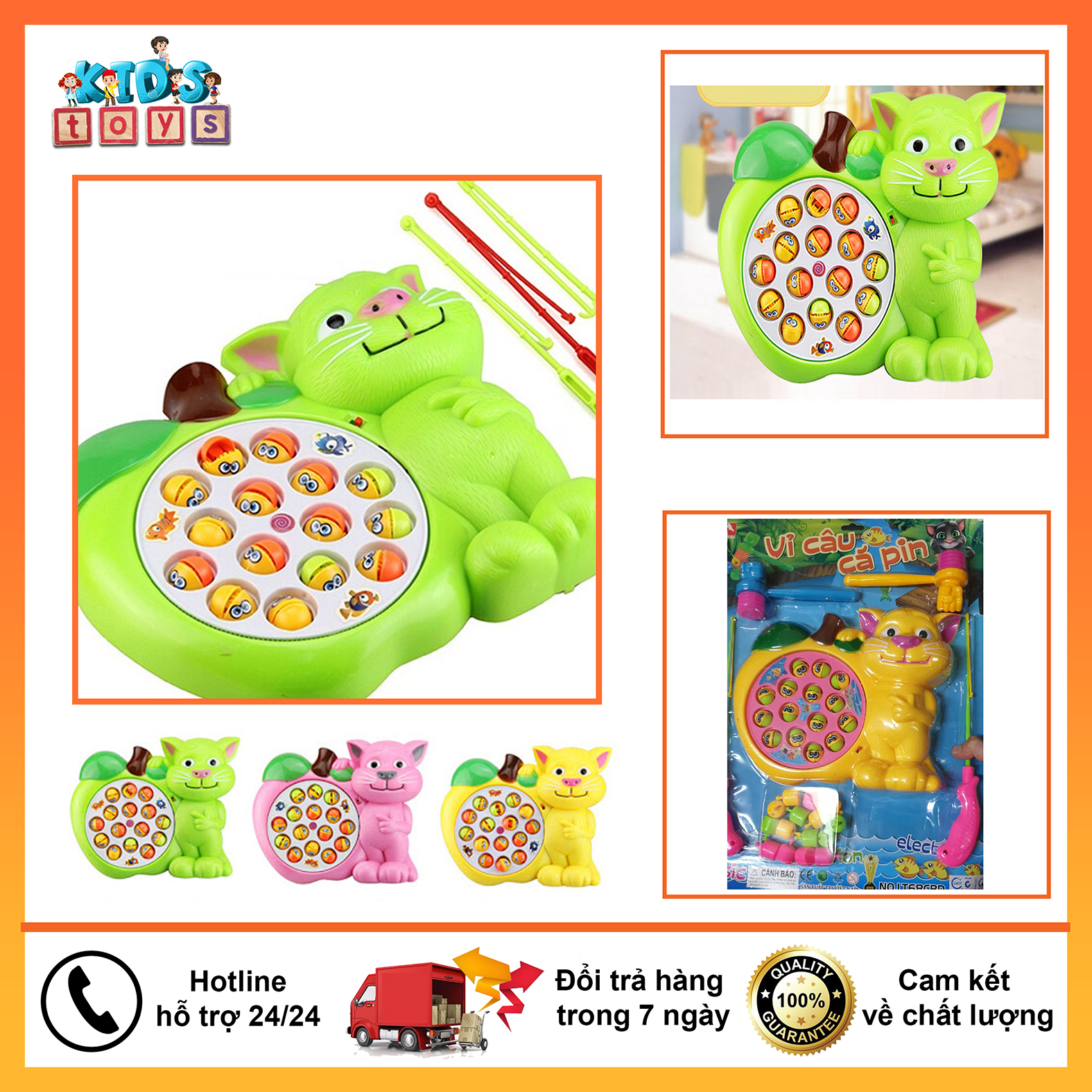 Đồ chơi câu cá và đập chuột chạy pin