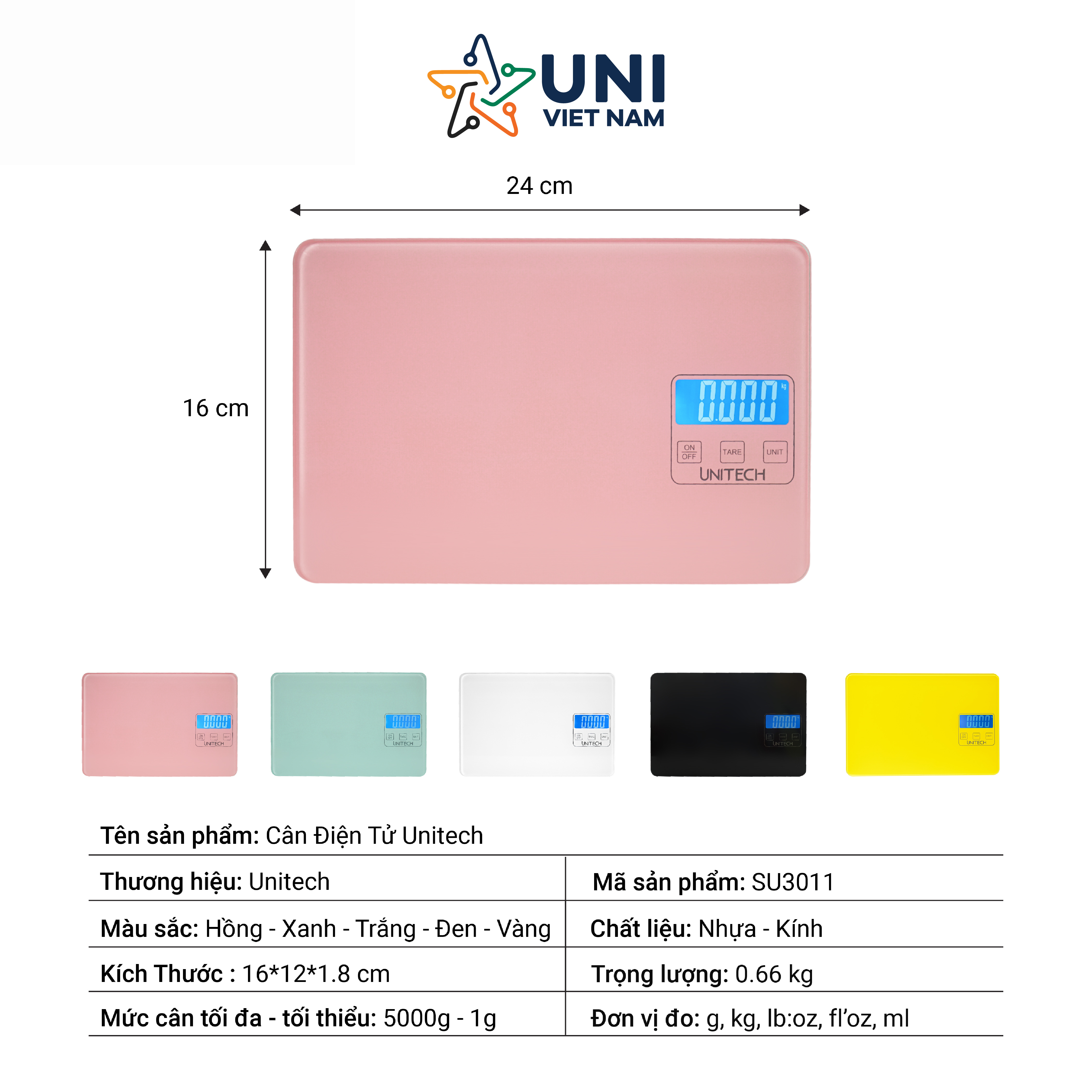 Cân điện tử Unitech SU-3011