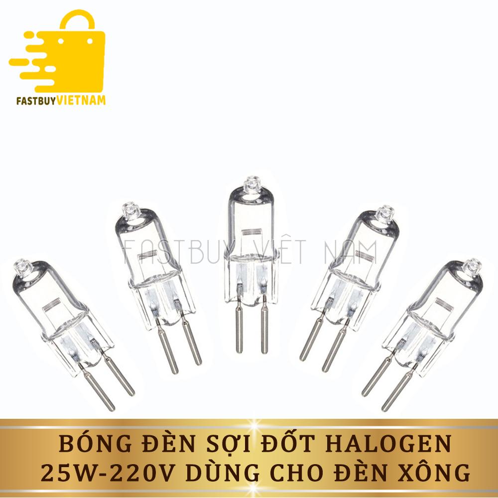 Combo 3 Bóng Đèn Sợi Đốt Halogen 25W-220V Dùng Cho Đèn Xông Tinh Dầu