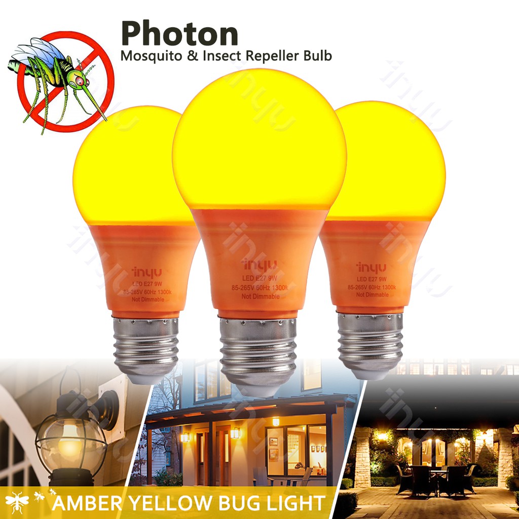 Bóng đèn đuổi muỗi led a60 9w e27 sáng màu vàng
