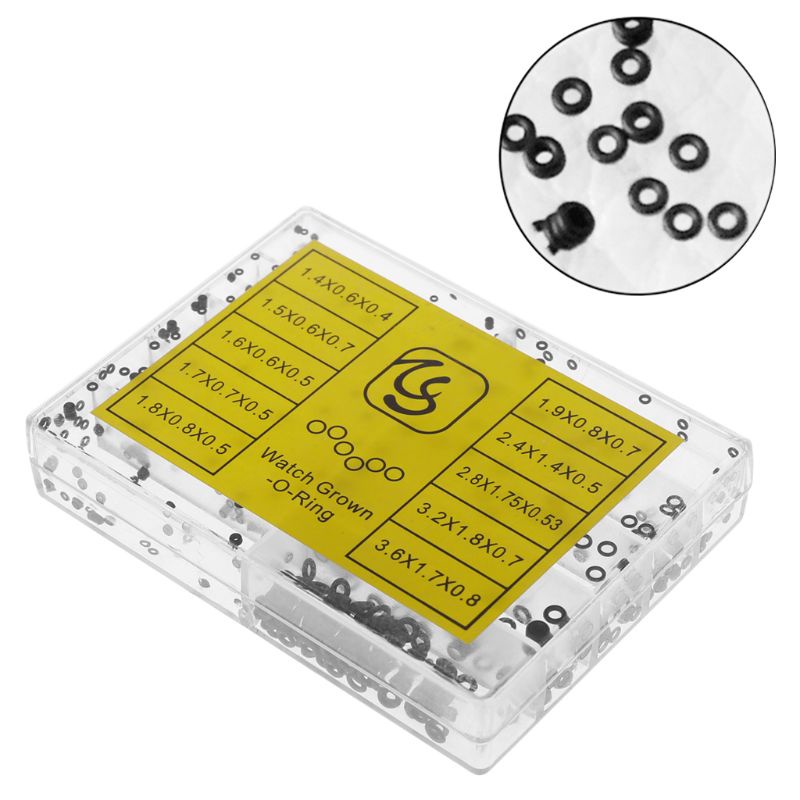 Hộp khoảng 500 vòng đệm cao su chữ o mini dùng sửa chữa đồng hồ, ron, gioăng cao su