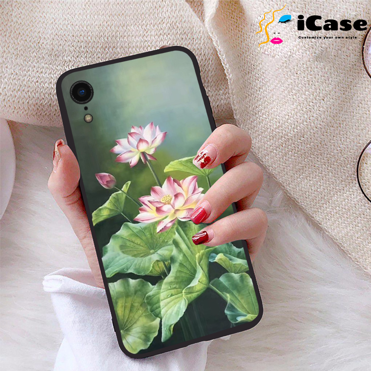 Ốp lưng iPhone XR viền dẻo TPU BST Sen