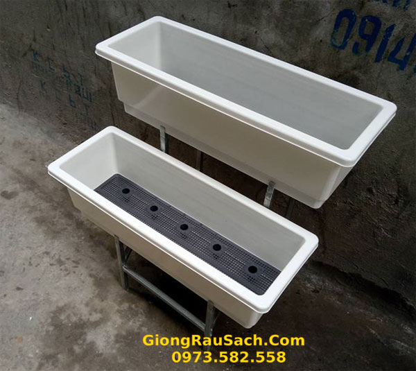Kệ trồng rau 2 tầng bậc thang cho chậu 67 (chưa chậu)