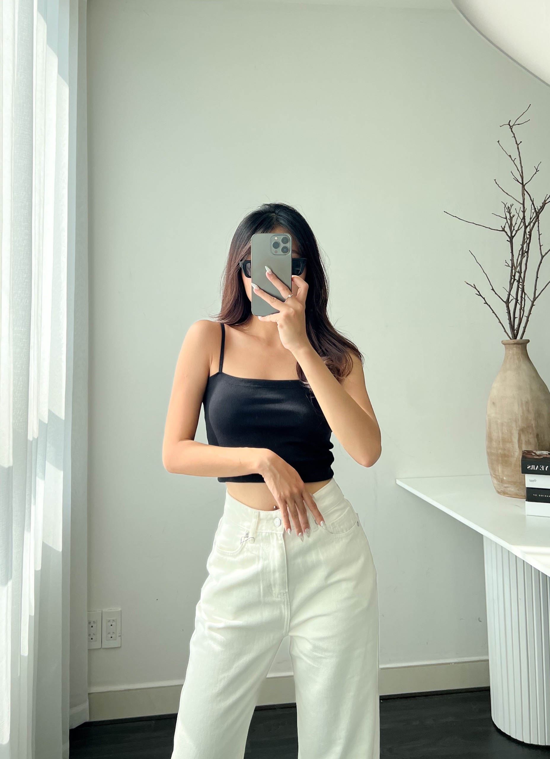 Áo thun croptop hai dây basic REVERCLOTHINGS Camisole Top