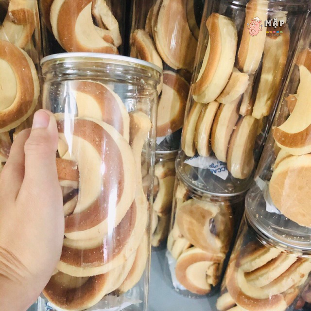 Bánh Lưỡi Liềm Sữa (Bánh Mặt Trăng) - Hủ 350g