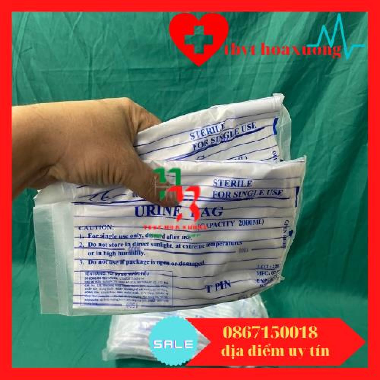 10 Túi Đựng Nước Tiểu Van Ngang