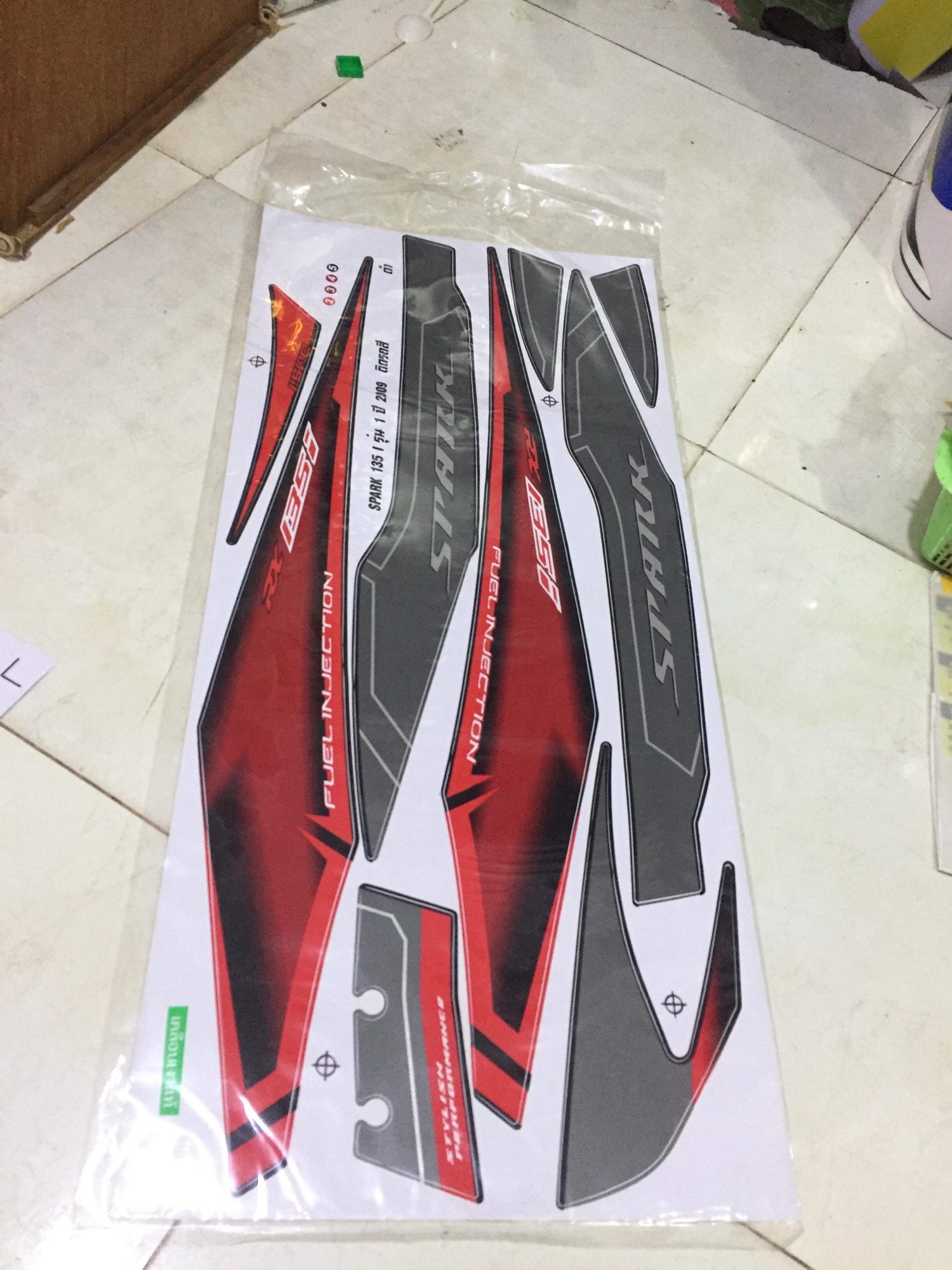Tem rời ex 2010 spark thái xám đỏ đen