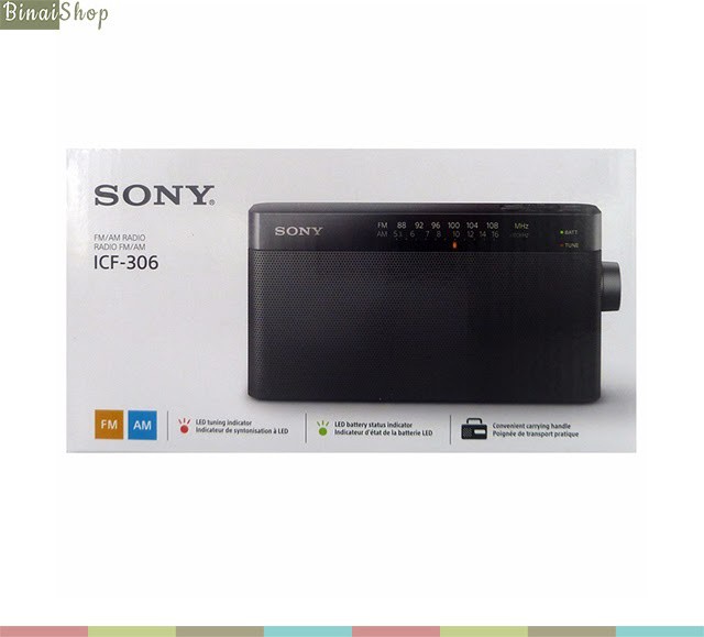 Radio Sony ICF-306 (1 ĐỔI 1) Tặng PIN