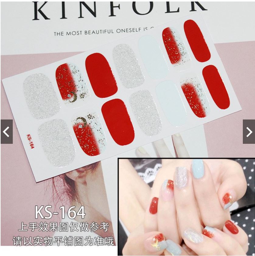 MIẾNG DÁN MÓNG TAY HÀN QUỐC 3D CHỐNG NƯỚC BỀN LÂU GIỐNG SƠN GEL UV NHƯ THẬT- P5