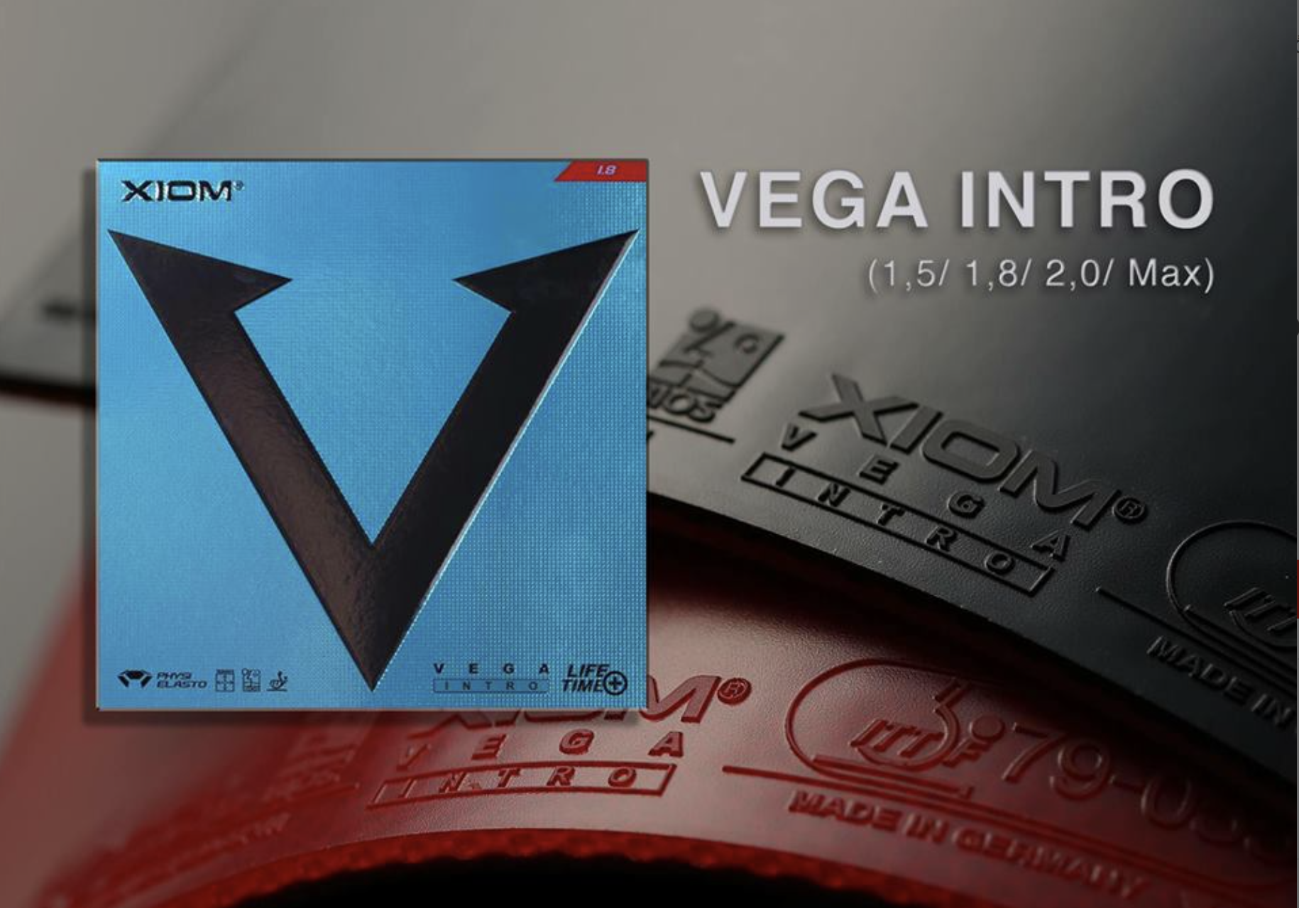 Mặt vợt bóng bàn Xiom vega intro [Mua hai mặt tặng keo, viền]