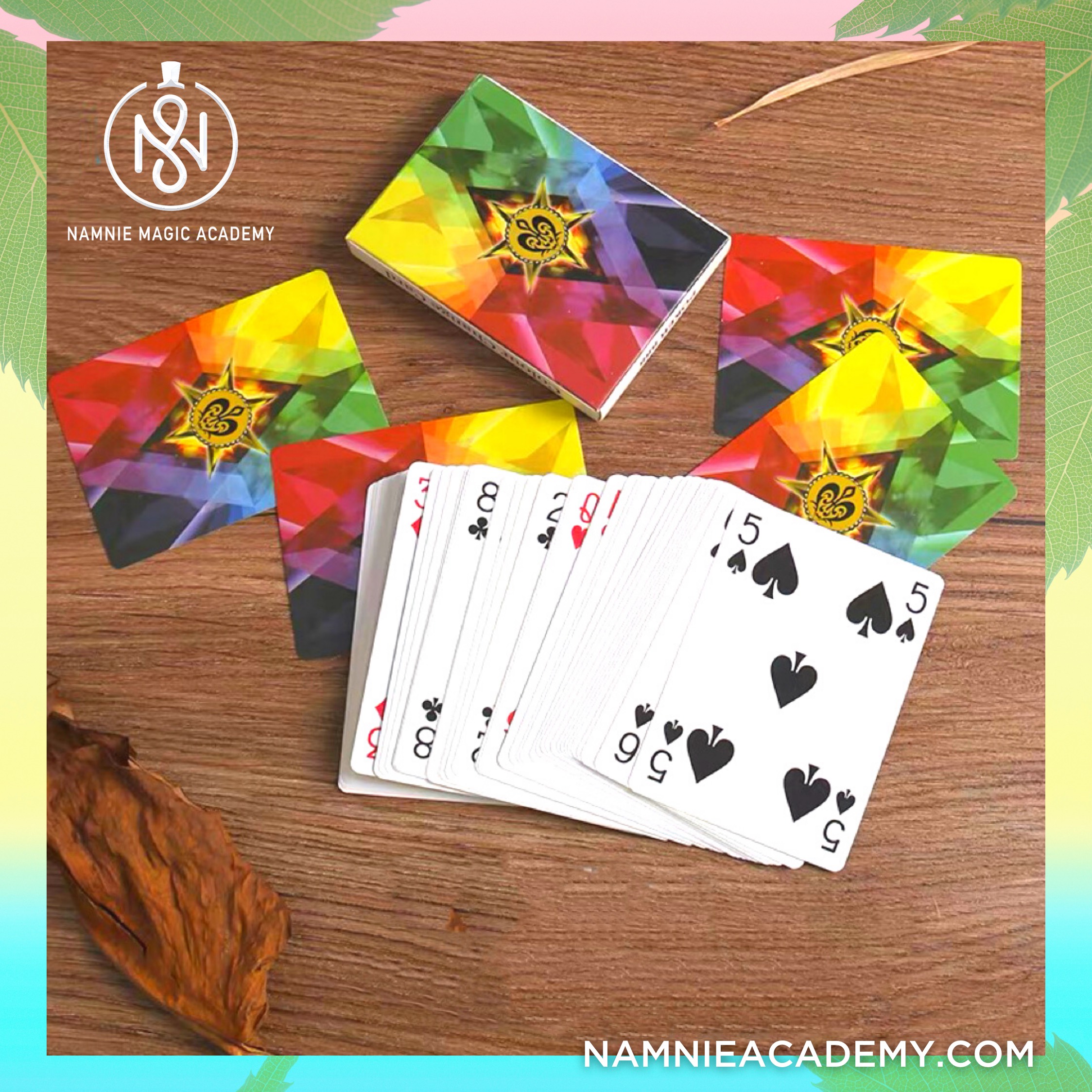 Bài siêu mỏng ảo thuật - manipulation 4 color diamond fanning deck