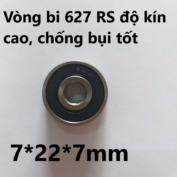 10 vòng bi 627 zz, 627 rs kích thước 7*22*7mm thép chịu lực tốc độ cao