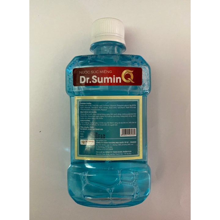 [HCM]NƯỚC SÚC MIỆNG DR.SUMINQ CHAI 250ML
