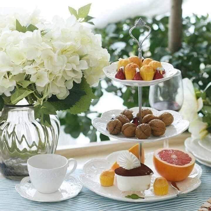 KHAY NHỰA /TRÒN ĐỰNG HOA QUẢ 3 TẦNG-Rổ nhựa 3 tầng hình hoa đựng trái cây, bánh kẹo tiện dụng đẹp mắt