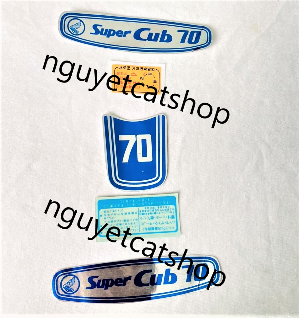 Tem xe Cub 78/70 xanh