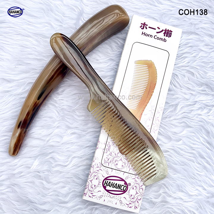 Lược sừng xuất nhật lược trơn thon gọn đẹp - coh138 - horn comb of hahanco
