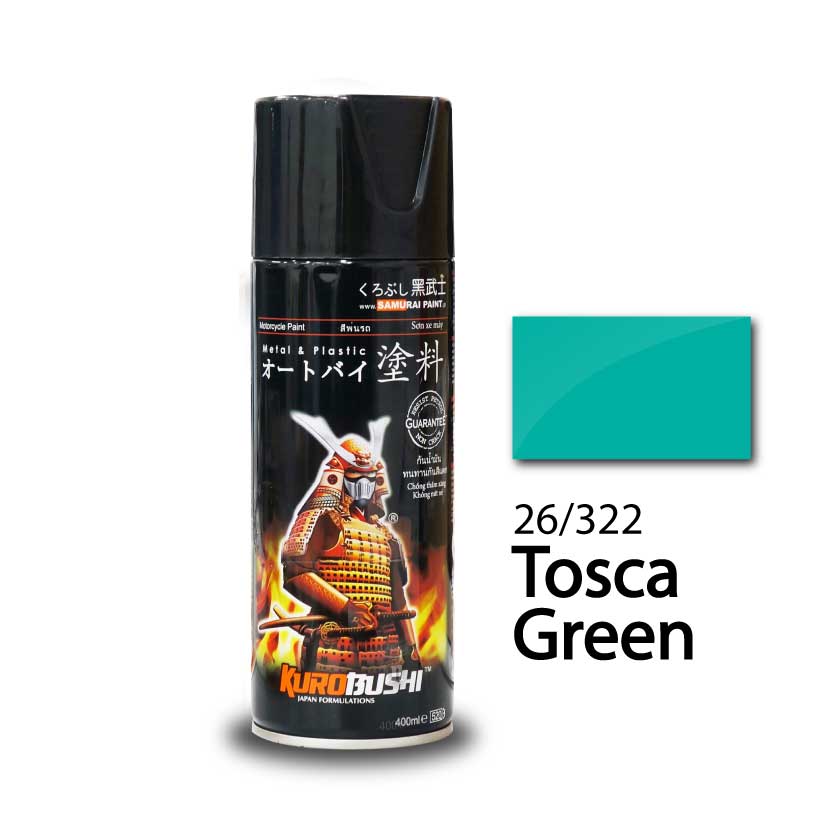 Sơn xịt Samurai Màu xanh Tosca - 322 (nitron) 400ml