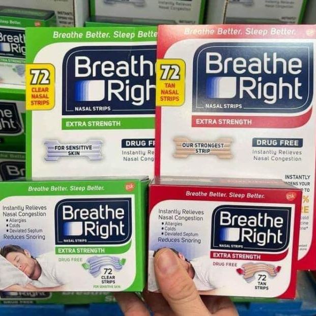 Miếng dán chống ngáy Breath Right hộp 72 miếng