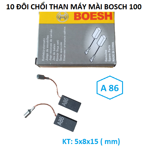 10 đôi chổi than 86 dùng cho máy mài,máy khoan bê tông ba chức năng - Chổi than MKT86A