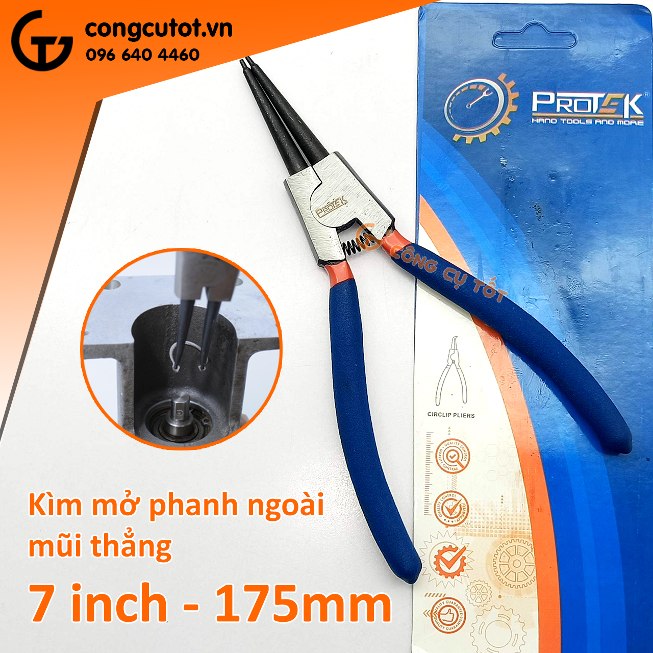 Kìm mở phanh - mở phe Protek 7 inch