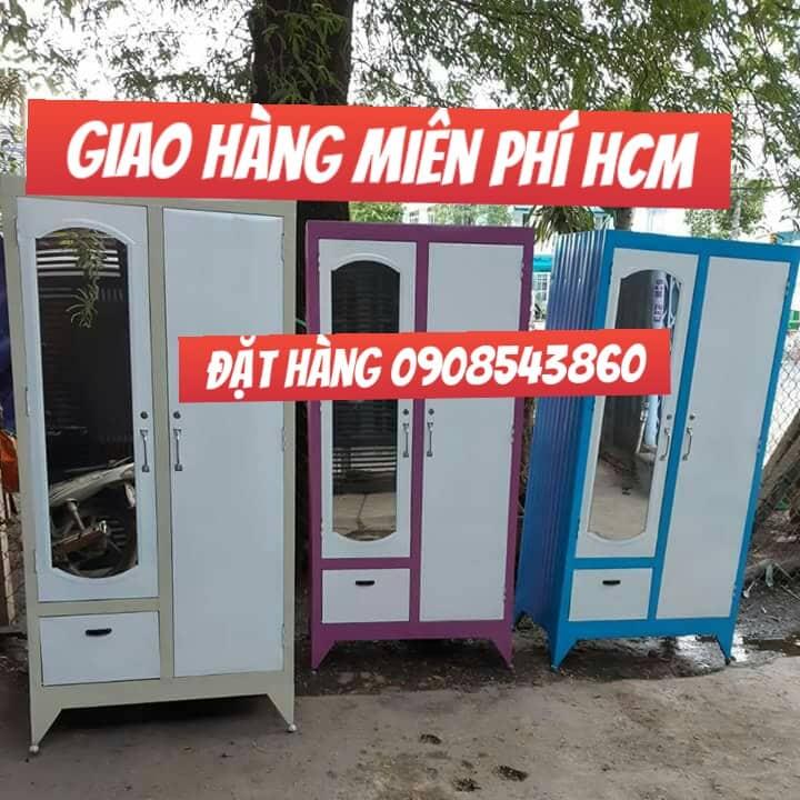 tủ sắt đựng quần áo màu tím 1m8 x90cm