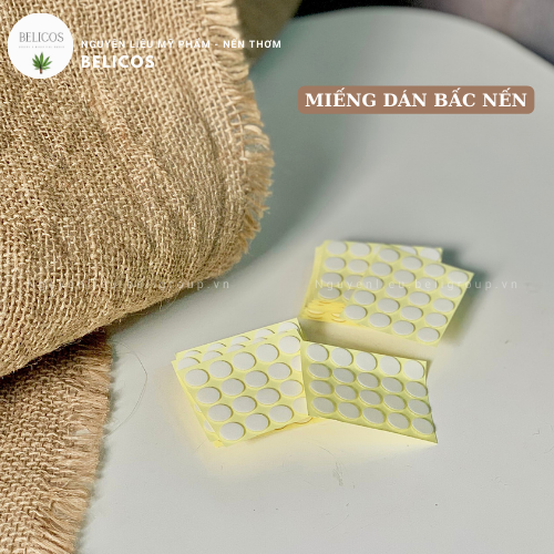 Miếng dán bấc nến trong suốt - Keo dán đế bấc 2 mặt