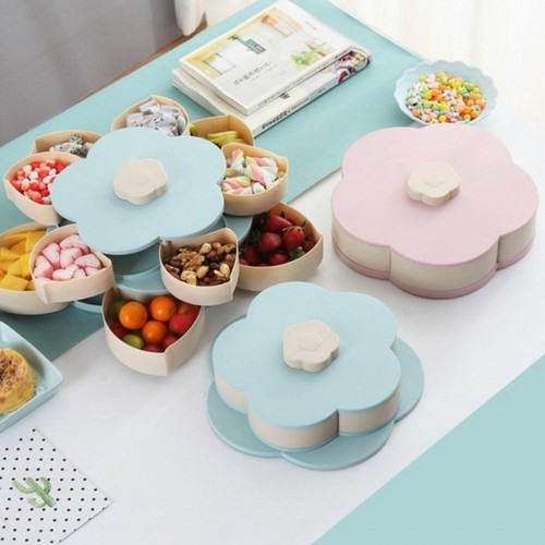 { Có Quà Tặng } Khay Mứt Tết - 2 Tầng 10 Cánh Hoa, Khay Đựng Bánh Kẹo Tết, Hộp Đựng Bánh Kẹo, Hộp Đựng Mứt Tết 2 Tầng, Khay Đựng Bánh Kẹo Ngày Tết 2024 Cấp Sang Trọng Tinh Tế