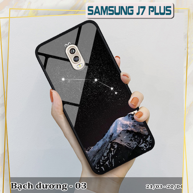 Ốp kính SAMSUNG J7 Plus in cung hoàng đạo