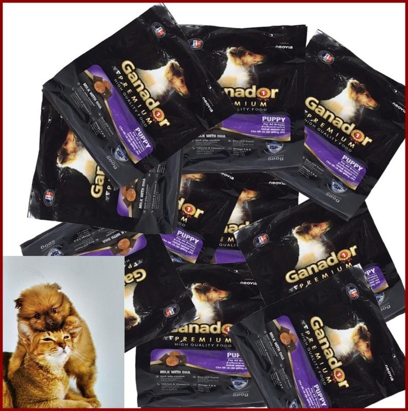 Combo 10 gói Ganador Puppy, Giúp phát triển Trí não- làm cho Da và Lông mềm mượt. 400g/ gói