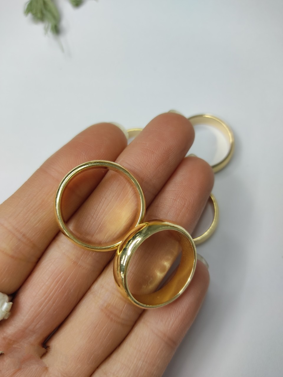 (HOT) Nhẫn trơn 2 chỉ mạ vàng 24K cao cấp N9999 (Vàng)